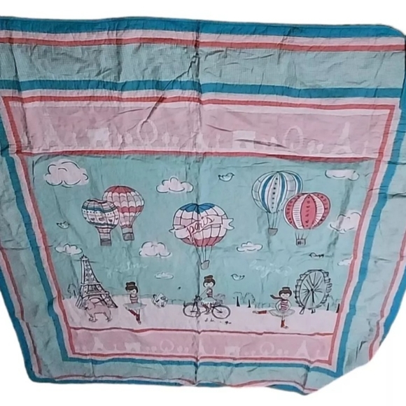 Other - Paris Blanket Queen Quilt Comforter Girl Toddler Shabby Chic Poodle Carnival  di